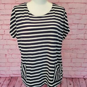 NWT Navy and White Stripe Top Jones New York